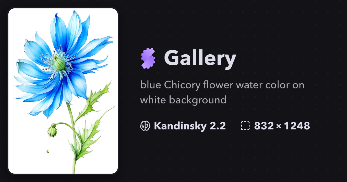 Blue Chicory Flower Water Color On White Gallery Stablecog