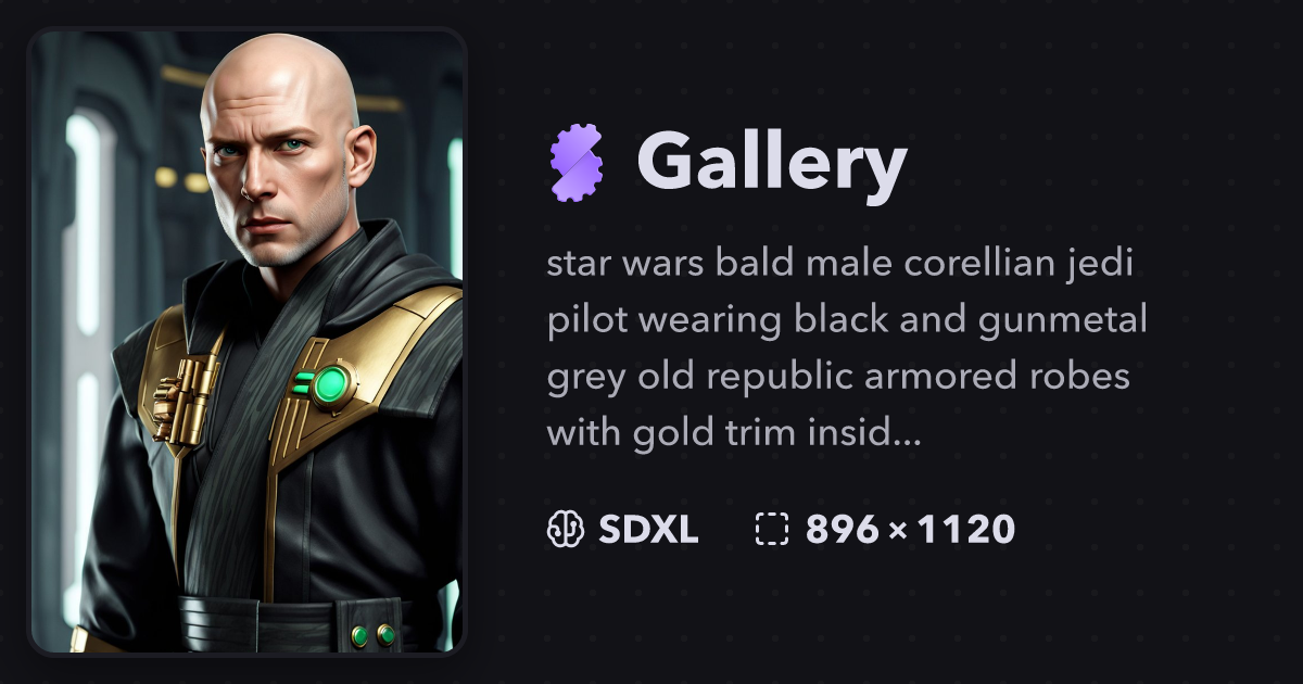 Star Wars Bald Male Corellian Jedi Pilot Wearing B Gallery