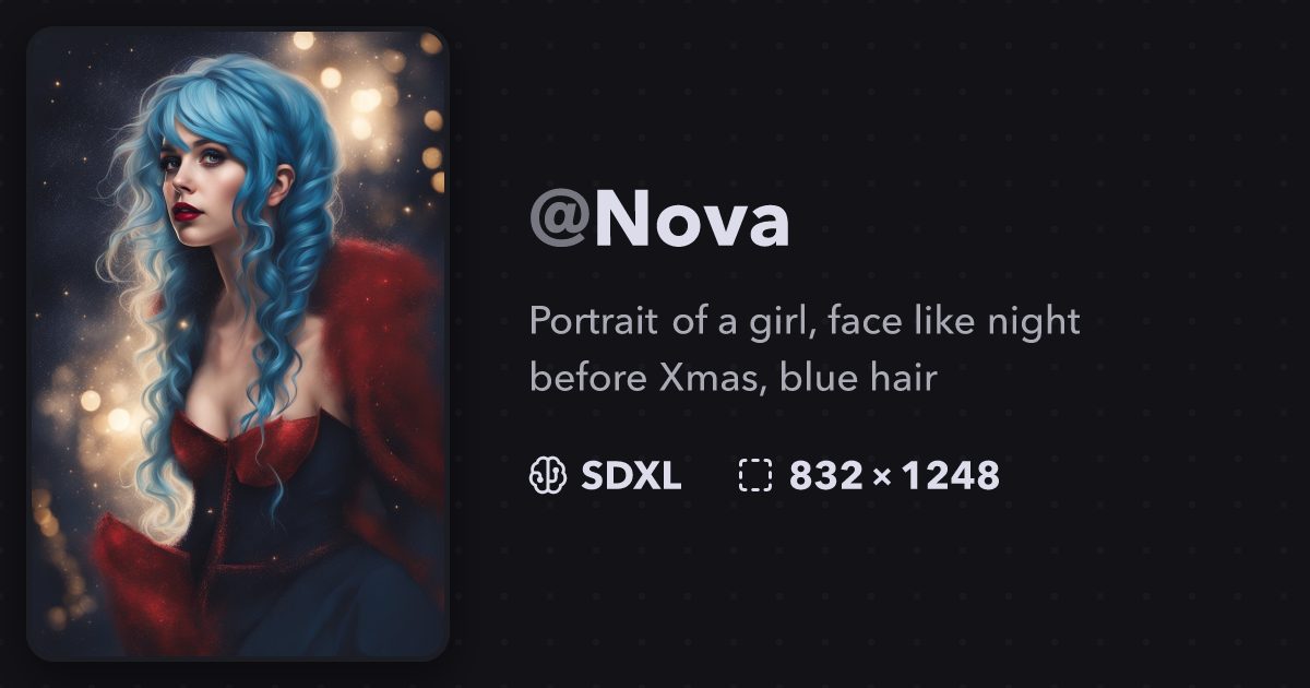 Portrait Of A Girl Face Like Night Befo Nova On Stablecog