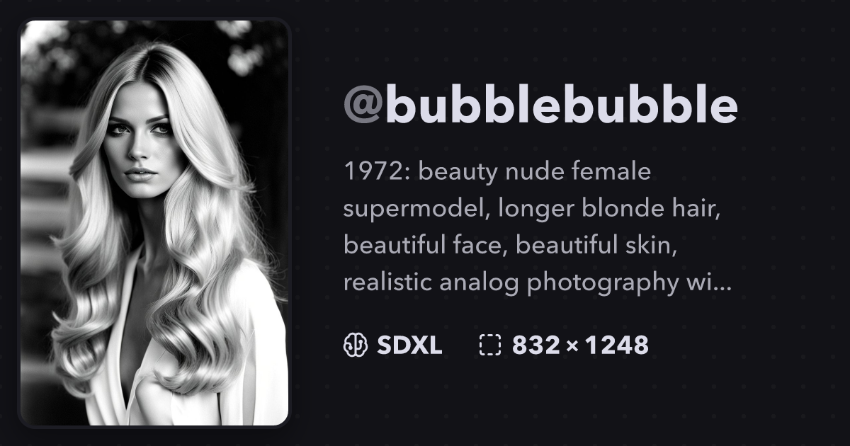 Beauty Nude Female Supermodel Lon Bubblebubble On Stablecog