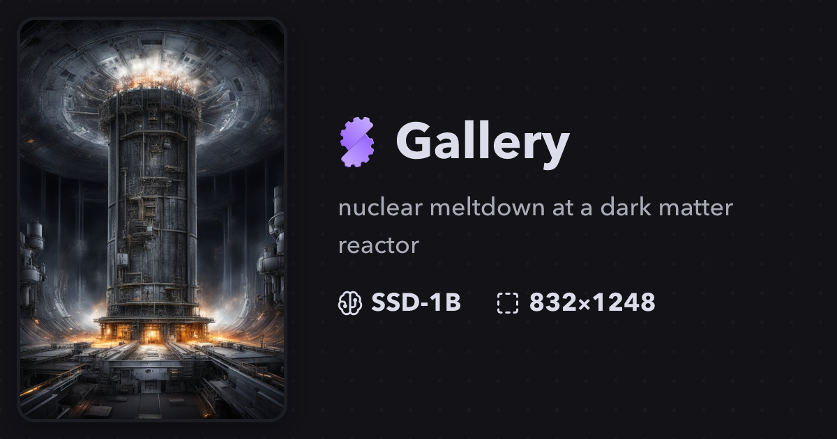 Nuclear meltdown at a dark matter reactor | Gallery