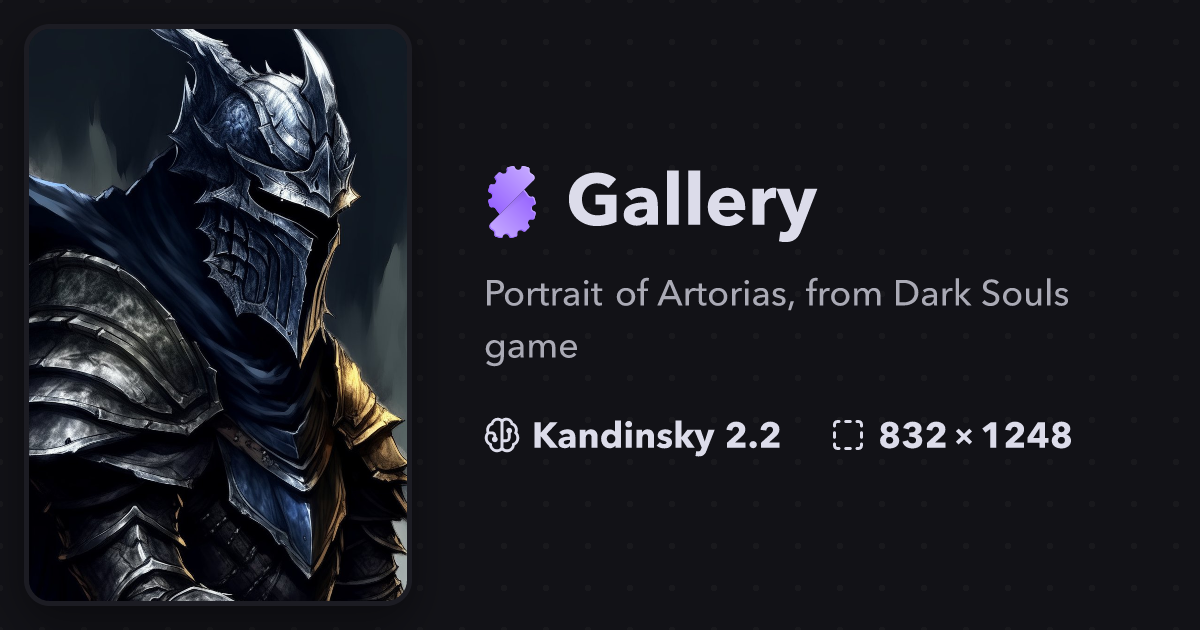 Portrait Of Artorias From Dark Souls Game Gallery