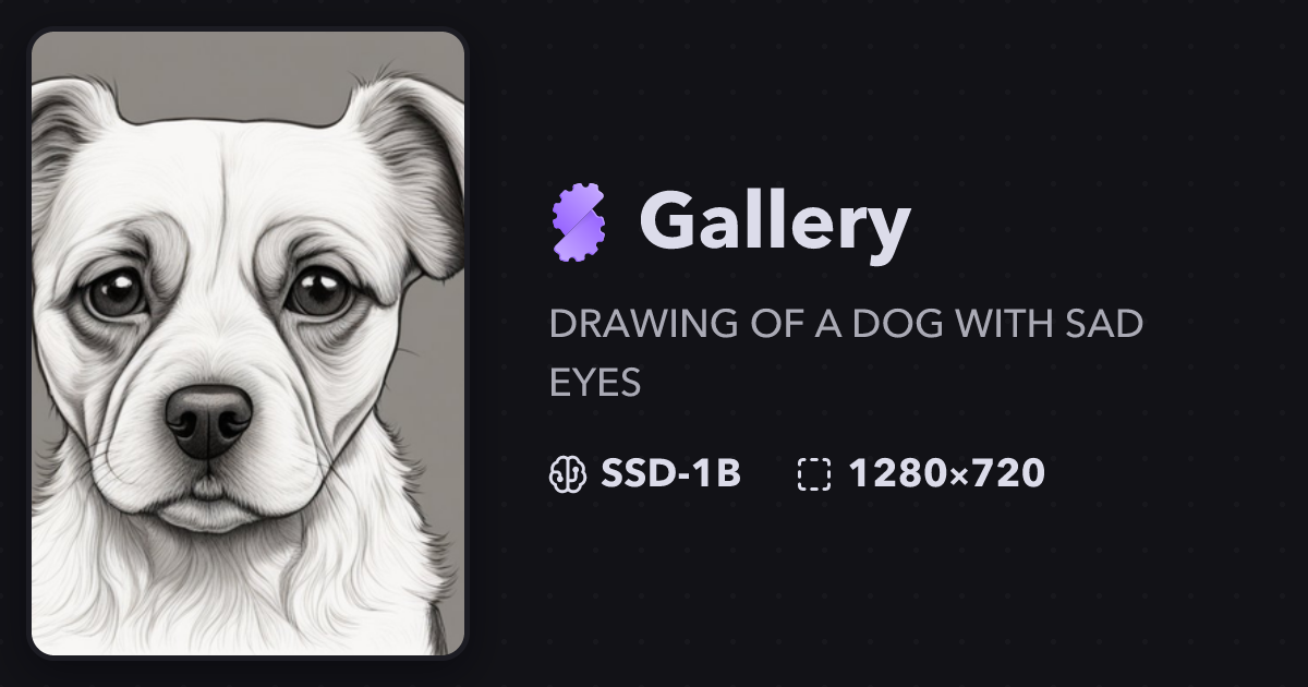 "DRAWING OF A DOG WITH SAD EYES" | Gallery | Stablecog