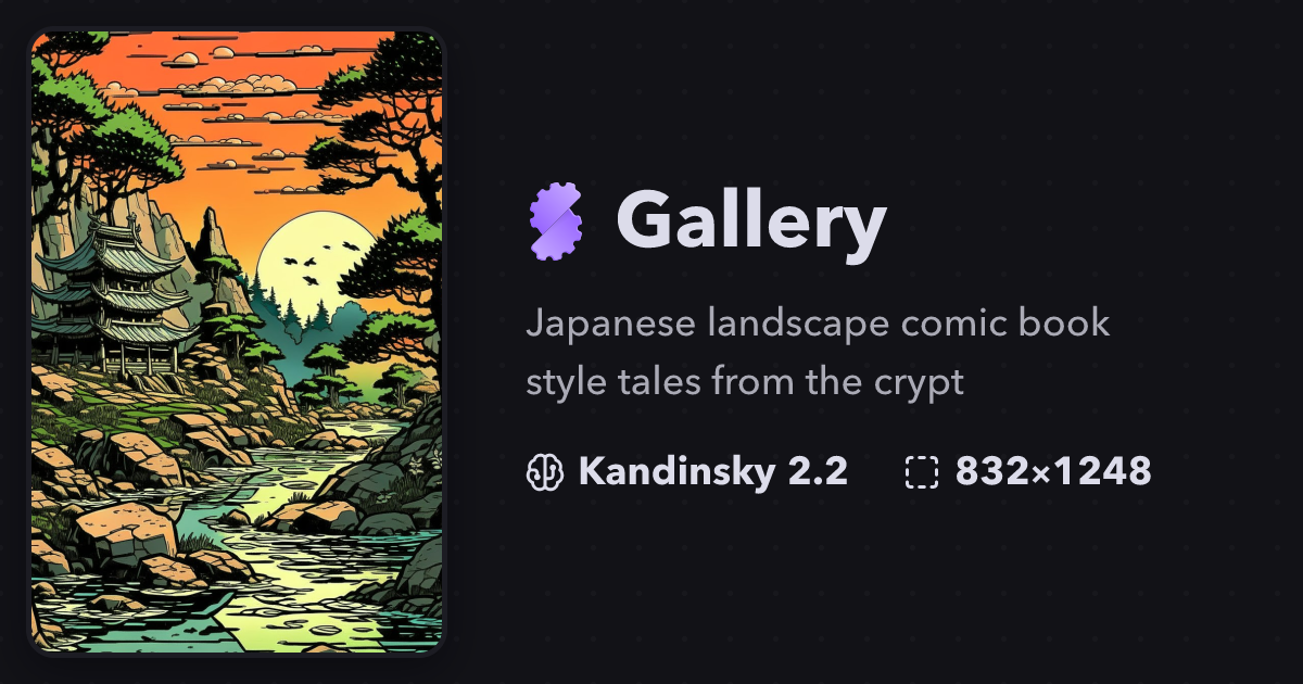 書の風景 Japanese landscape comic book style t