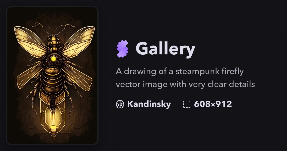 "A drawing of a steampunk firefly vect..." | Gallery | Stablecog
