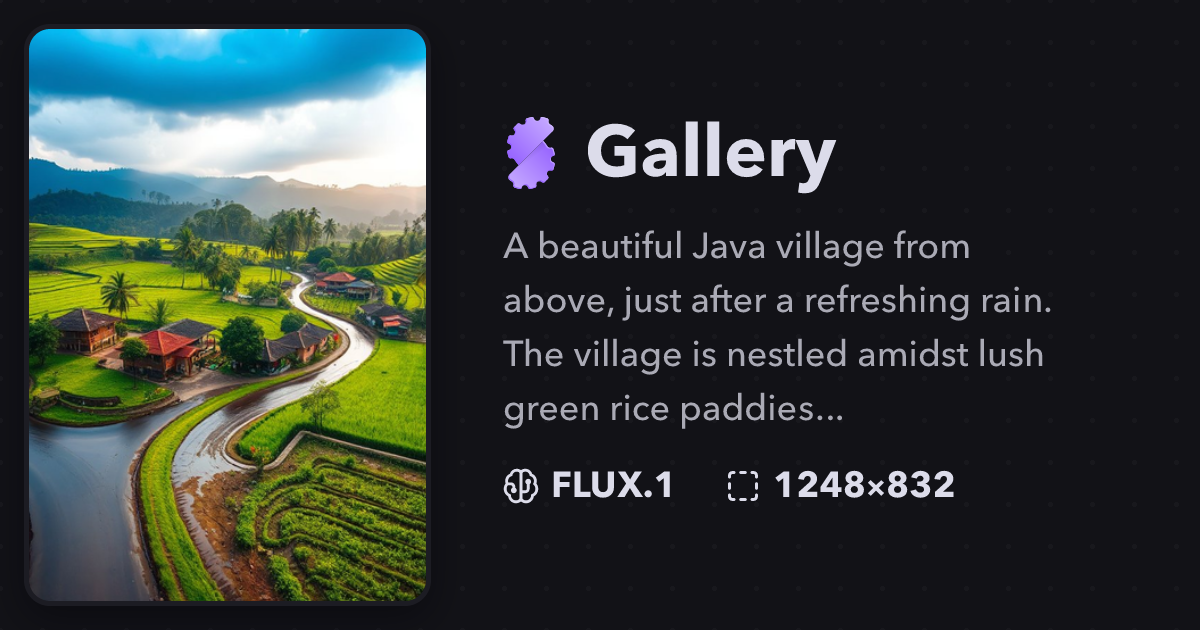 "A beautiful Java village from above, ..." | Gallery | Stablecog