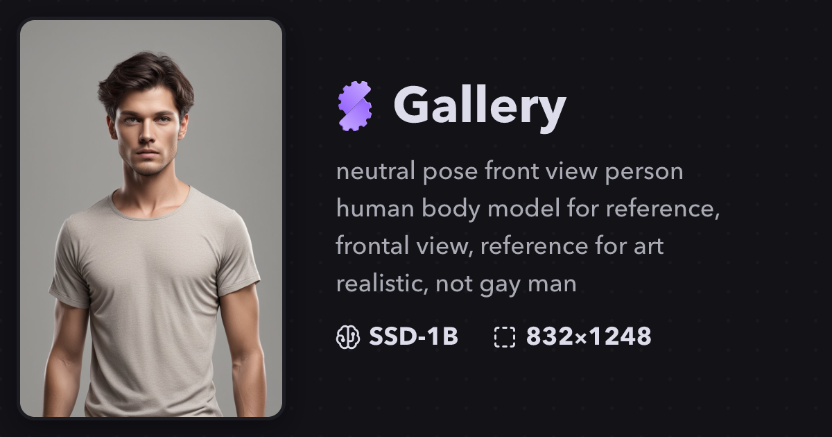"neutral pose front view person human ..." | Gallery | Stablecog