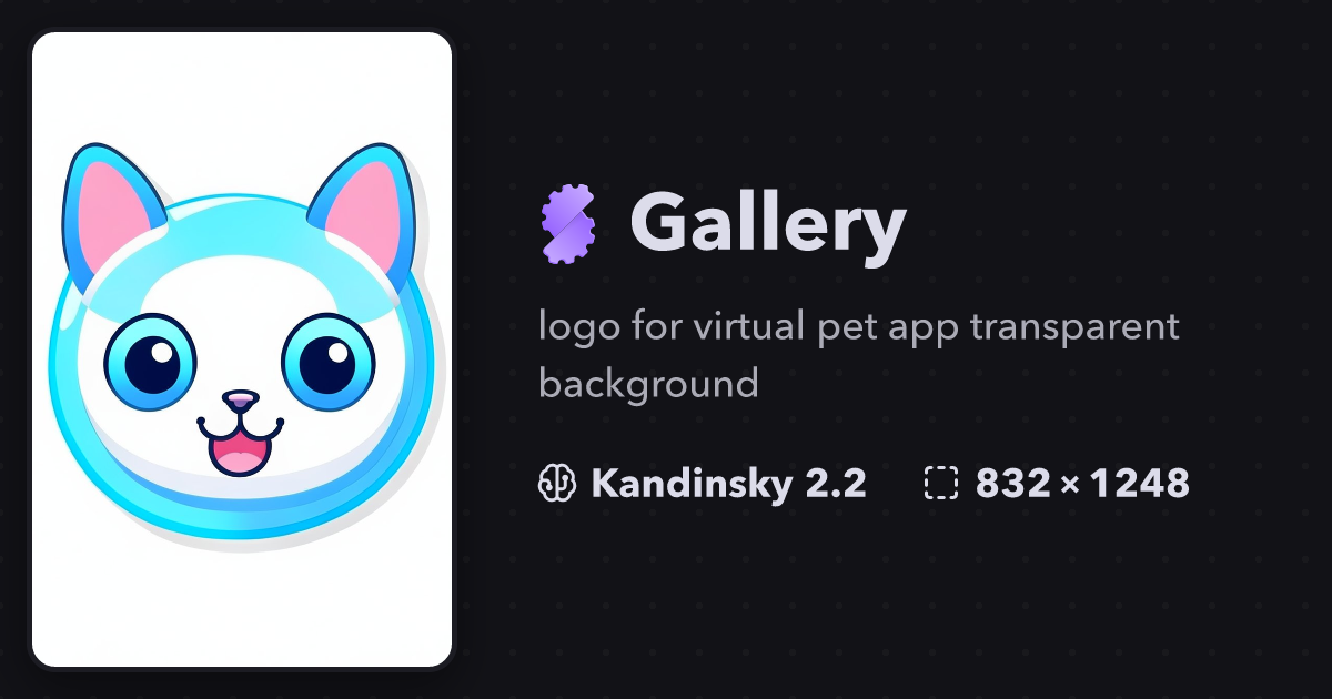 "logo for virtual pet app transparent" Gallery Stablecog