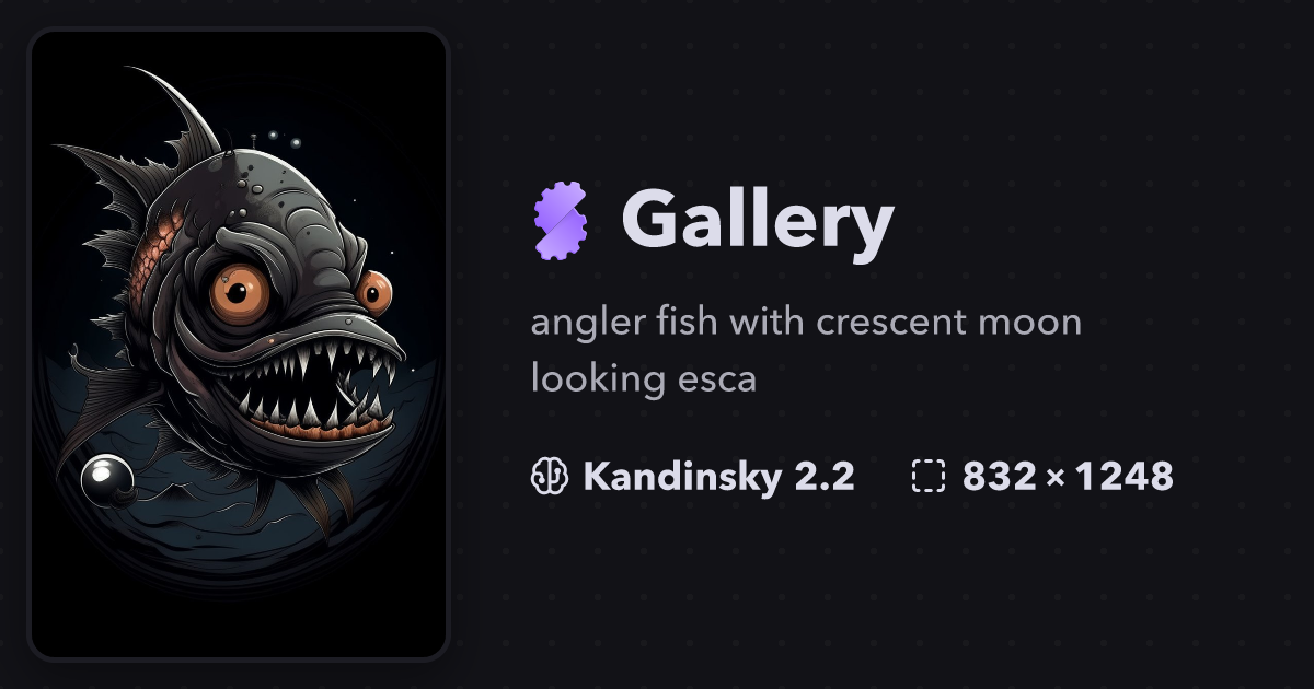 Angler Fish With Crescent Moon Looking Esca Gallery