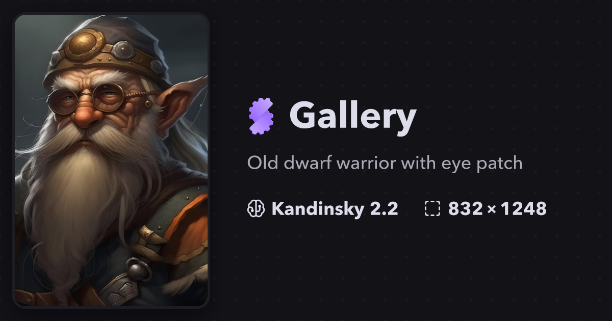 Old dwarf warrior with eye patch