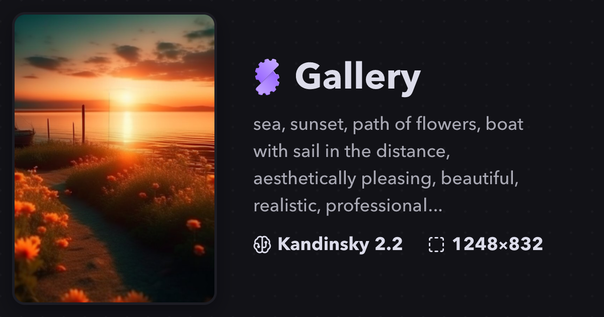 Sailing Innerbloom Sea, sunset, path of flowers, boat with sail in th... | Gallery