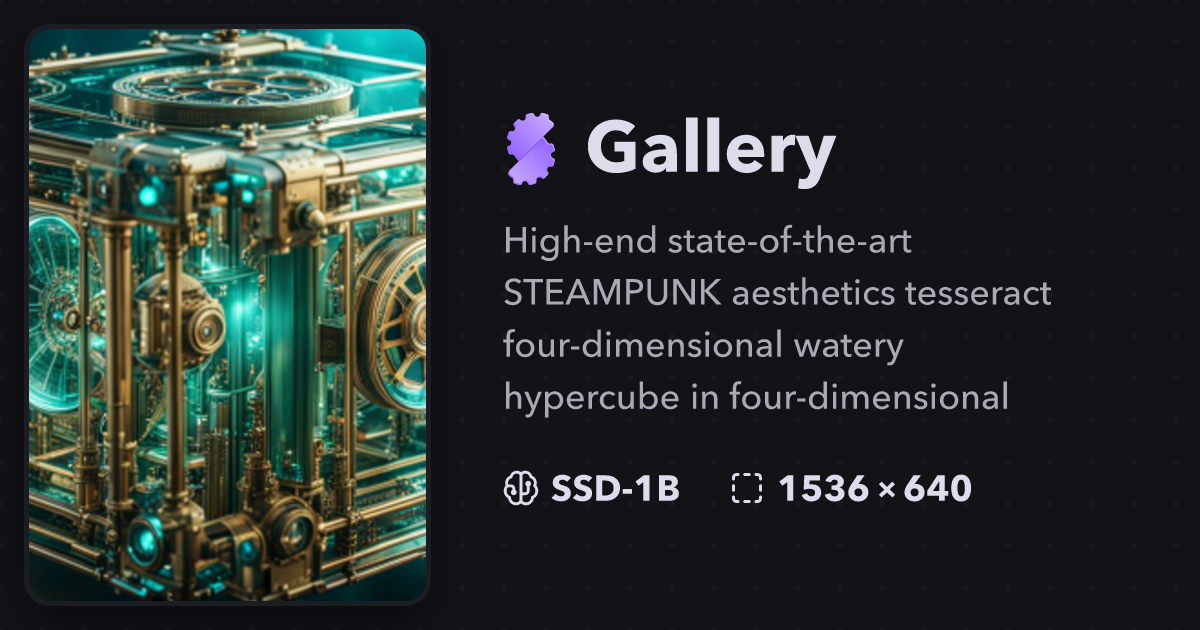 "High-end state-of-the-art STEAMPUNK a..." | Gallery | Stablecog