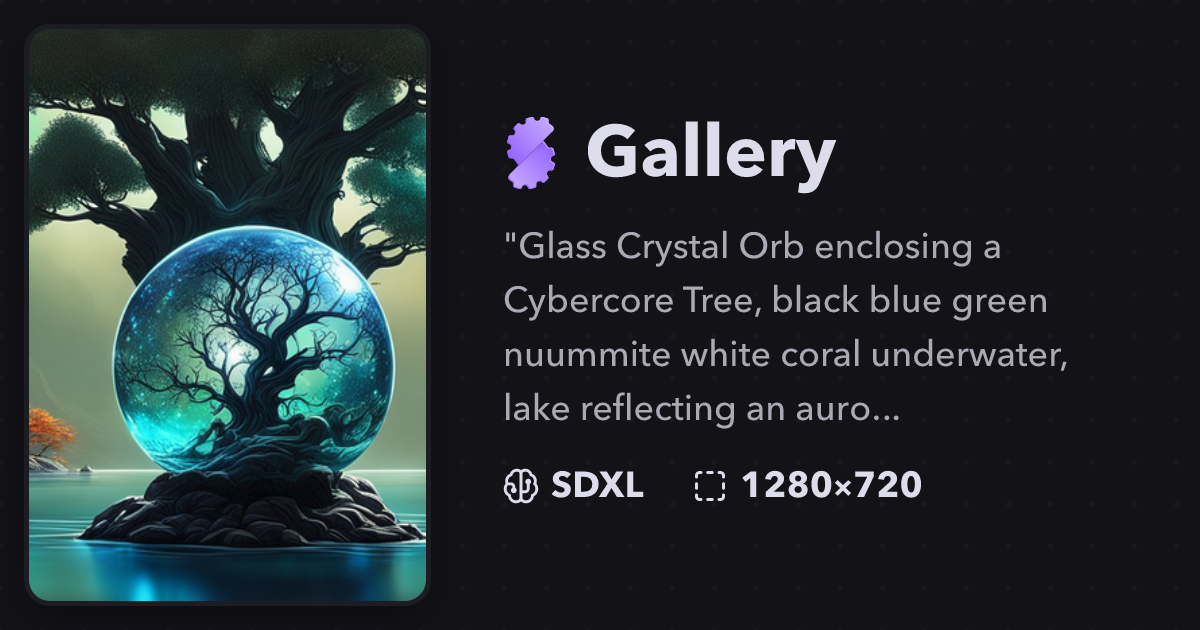 ""Glass Crystal Orb enclosing a Cyberc..." | Gallery | Stablecog