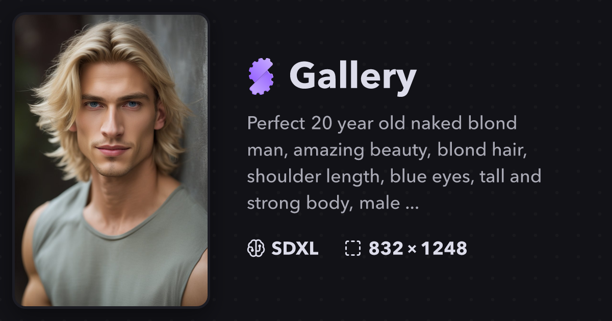 "Perfect 20 year old naked blond man," Gallery Stablecog