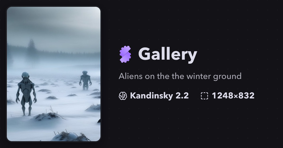 "Aliens on the the winter ground" | Gallery | Stablecog