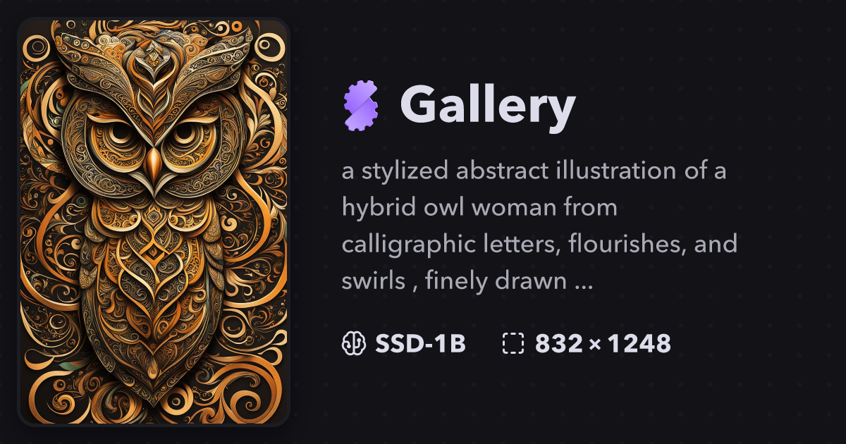 A stylized abstract illustration of a hybrid owl w... | Gallery