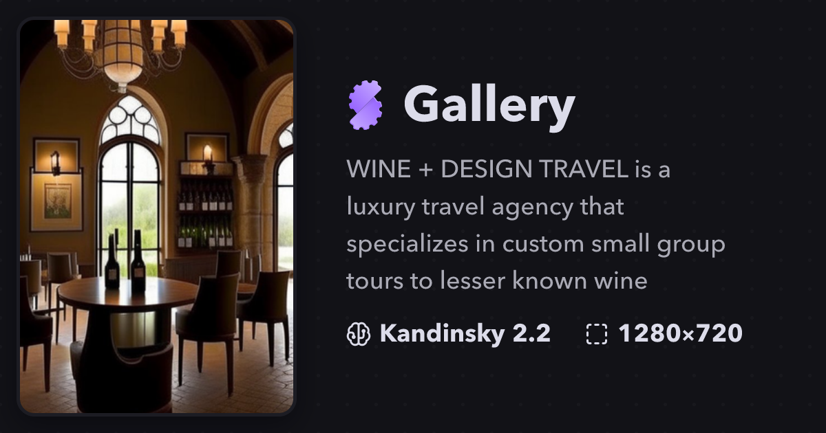 "WINE + DESIGN TRAVEL is a luxury trav..." | Gallery | Stablecog
