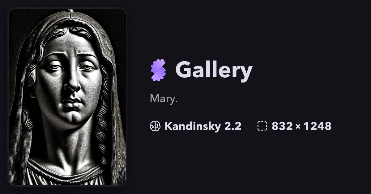 "Mary." | Gallery | Stablecog