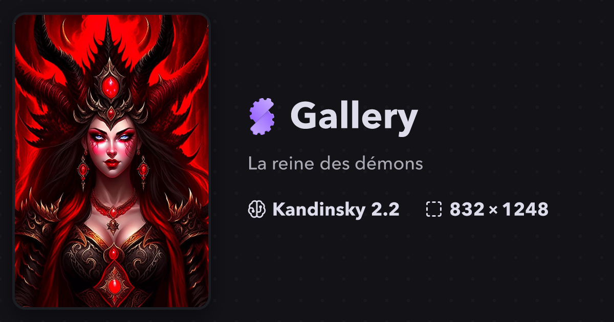 "La reine des démons" | Gallery | Stablecog