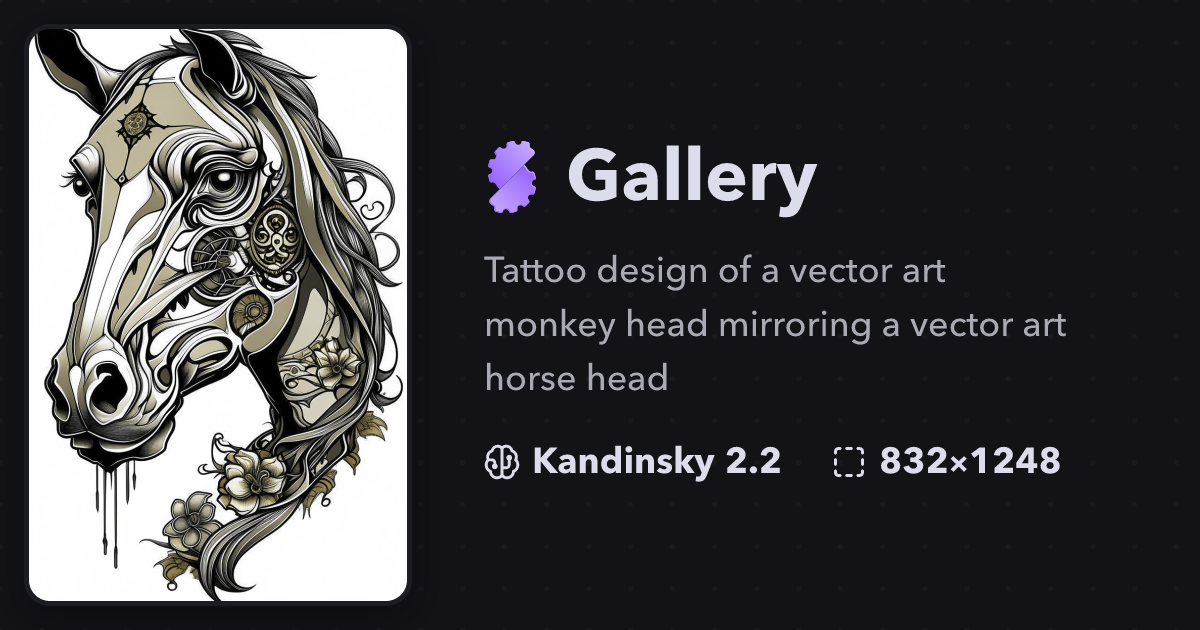 "Tattoo design of a vector art monkey ..." | Gallery | Stablecog