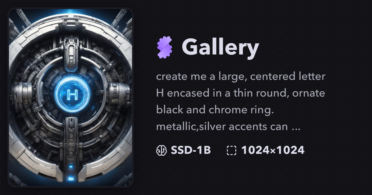 Create me a large, centered letter H encased in a ... | Gallery