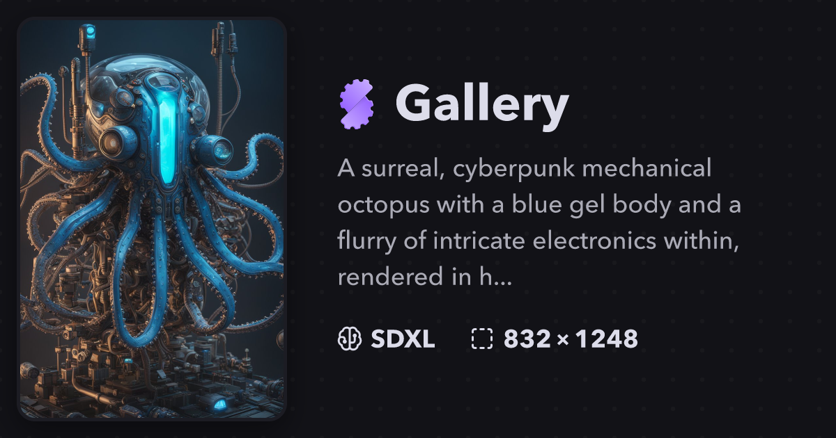 A surreal, cyberpunk mechanical octop
