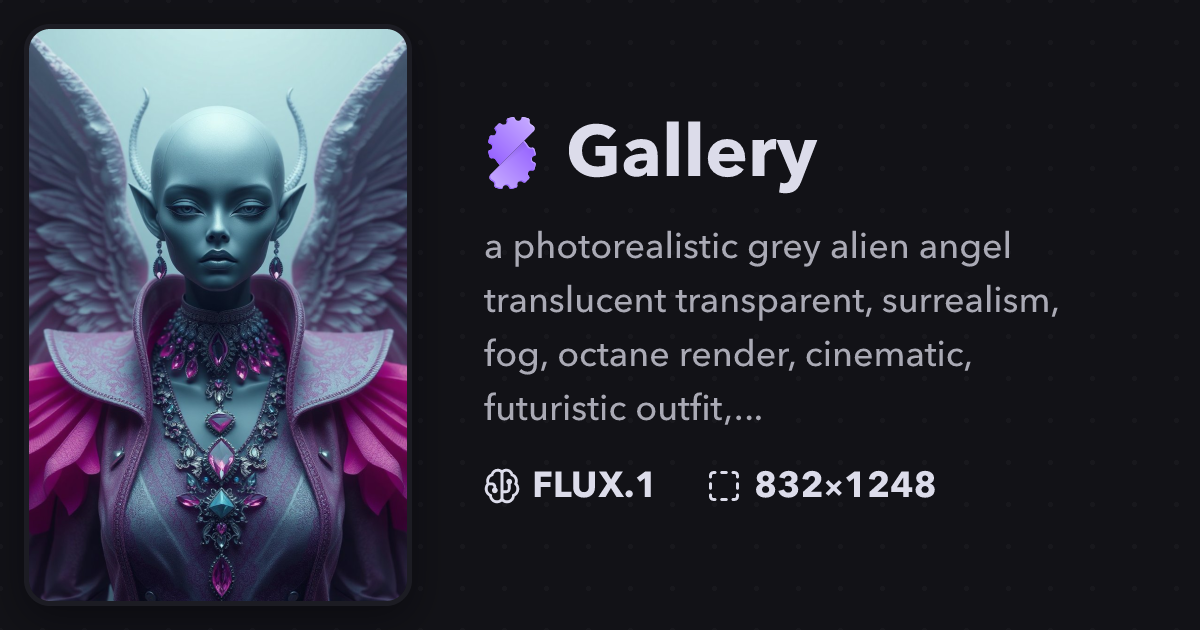 "a photorealistic grey alien angel tra..." | Gallery | Stablecog