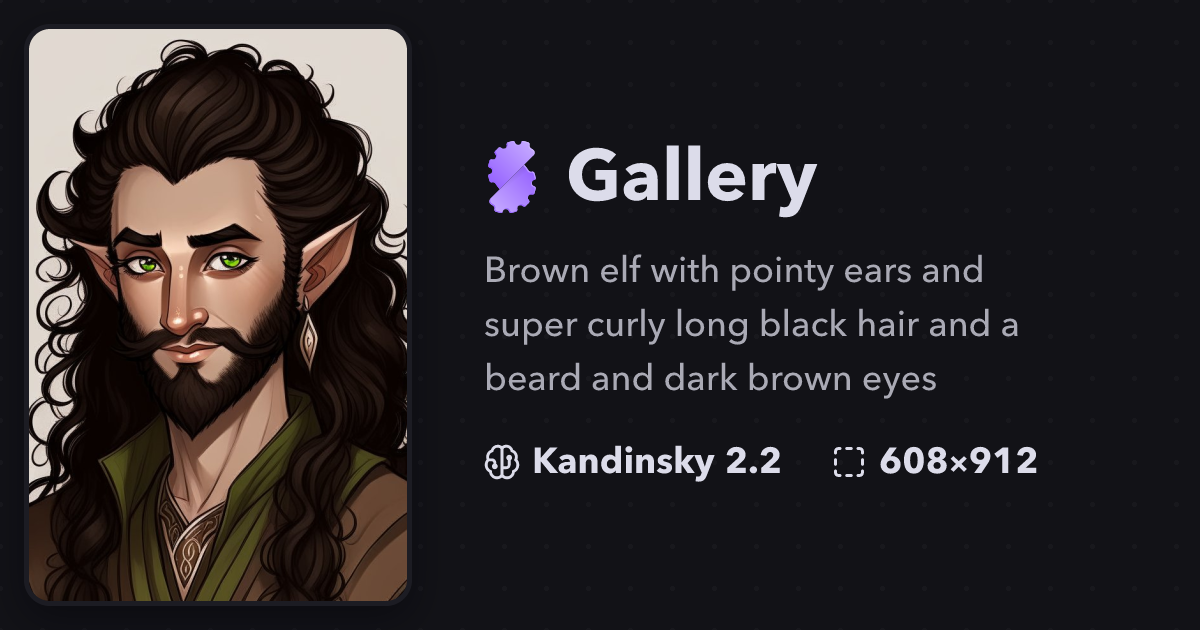 "Brown elf with pointy ears and super ..." | Gallery | Stablecog