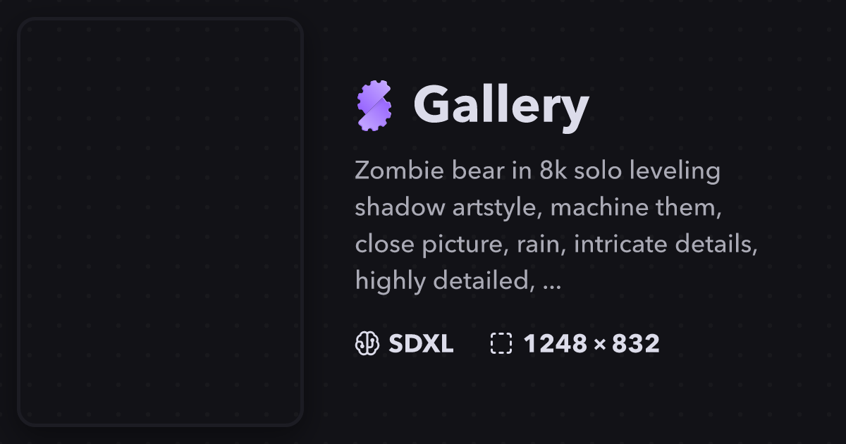 Zombie bear in 8k solo leveling shado