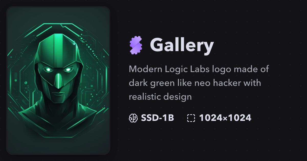"Modern Logic Labs logo made of dark gree..." | Gallery | Stablecog