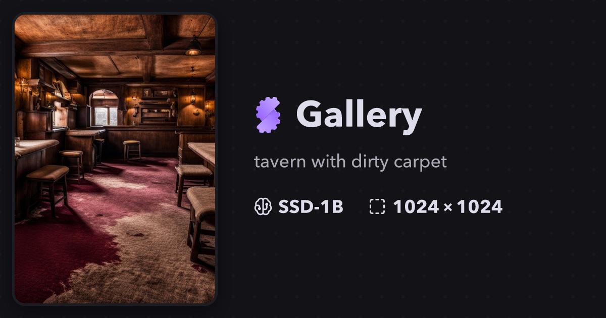 Tavern with dirty carpet | Gallery