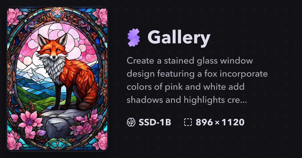 "Create a stained glass window design ..." | Gallery | Stablecog