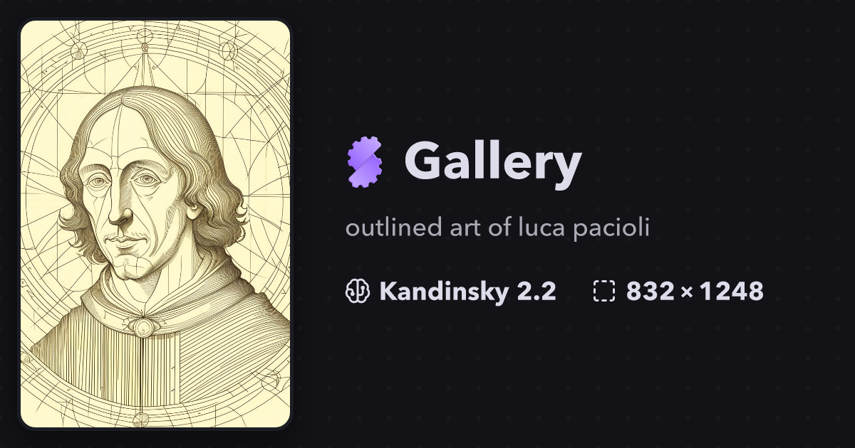 "outlined art of luca pacioli" | Gallery | Stablecog