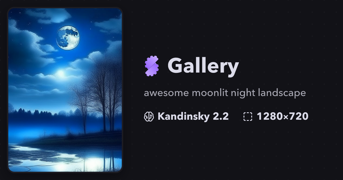 "awesome moonlit night landscape" | Gallery | Stablecog