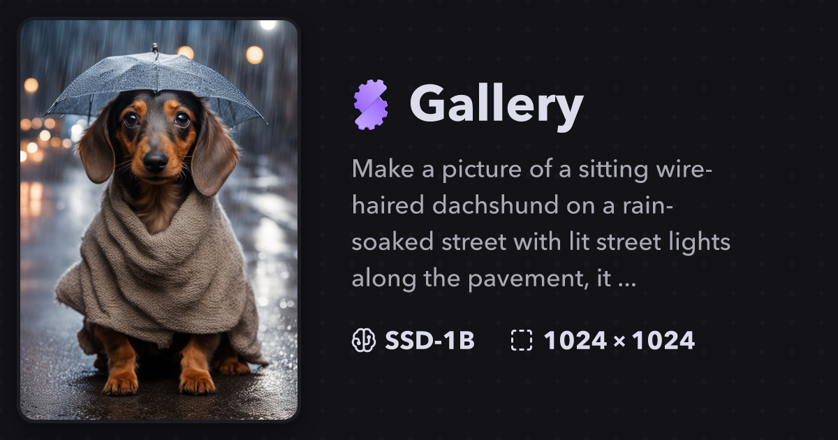Dachshund Umbrella - Wire Haired