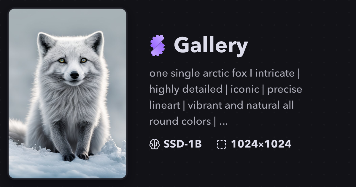 "one single arctic fox I intricate | h..." | Gallery | Stablecog