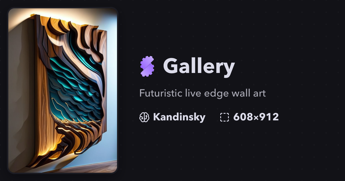 "Futuristic live edge wall art" | Gallery | Stablecog