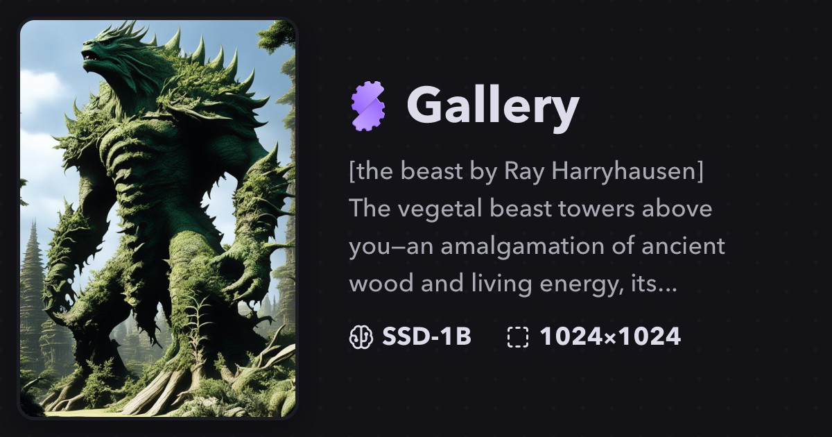 "[the beast by Ray Harryhausen] The ve..." | Gallery | Stablecog