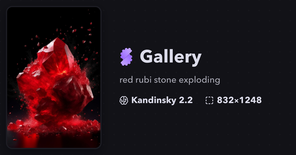 "red rubi stone exploding" | Gallery | Stablecog