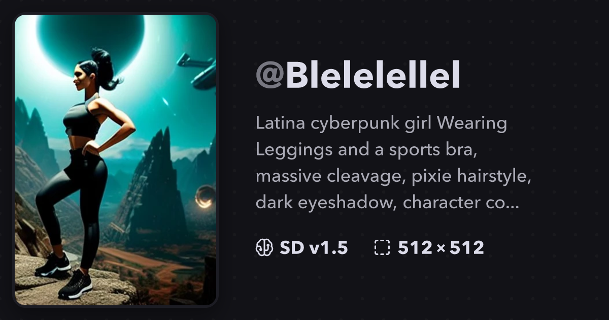 Cyberpunk Girl Wearing Leggings and a sports bra