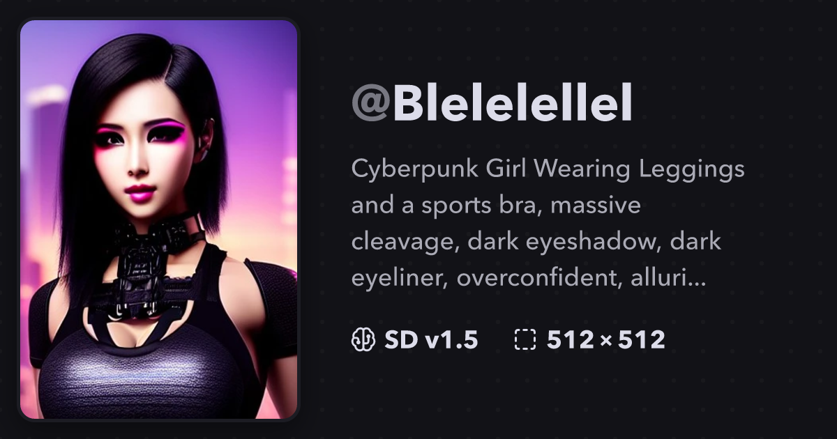 Cyberpunk Girl Wearing Leggings and a sports bra