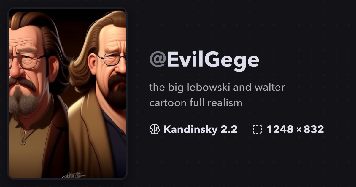 The big lebowski and walter cartoon full realism | @EvilGege