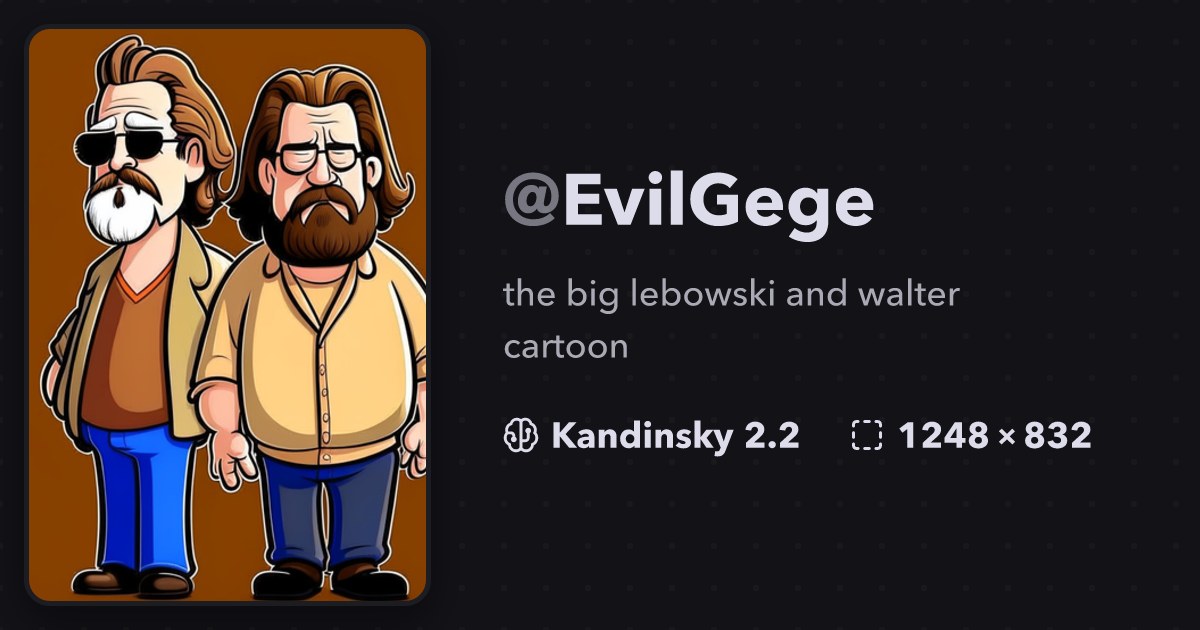 The big lebowski and walter cartoon | @EvilGege