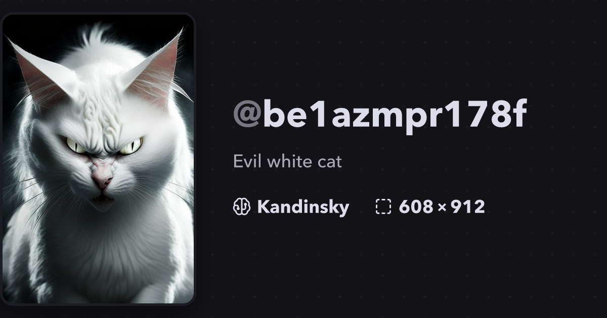 Evil white cat