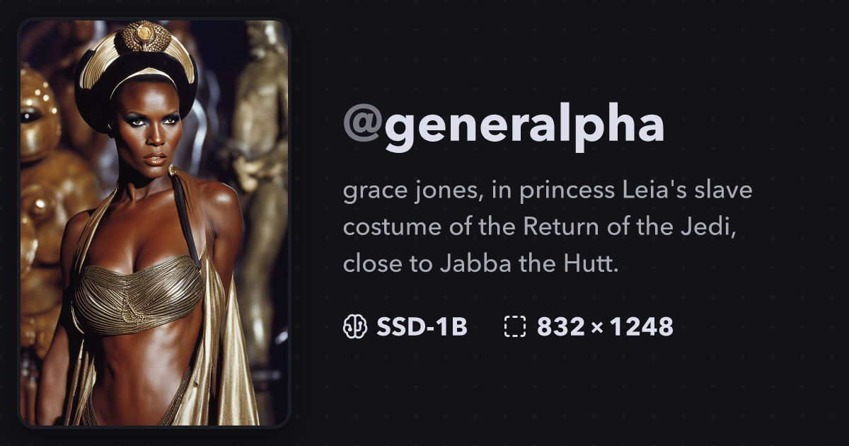 grace jones in princess Leia s slave co