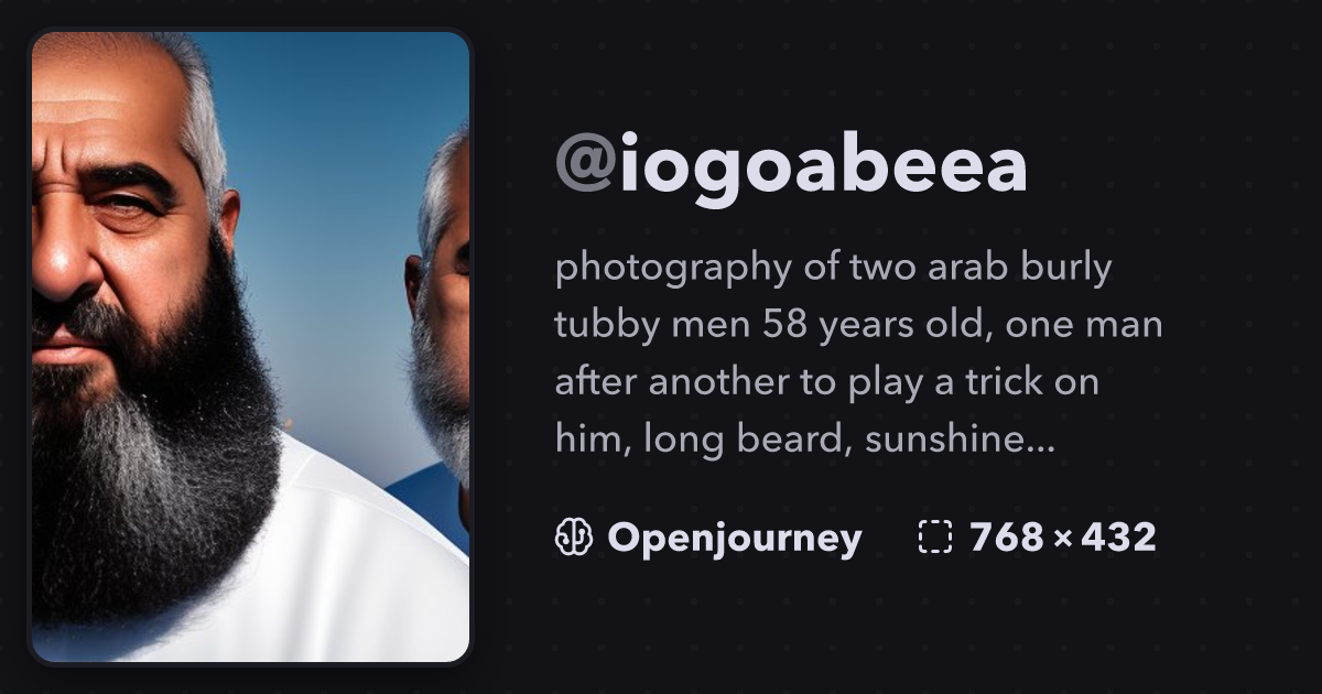 Photography of two arab burly tubby men 58 years o... | @iogoabeea