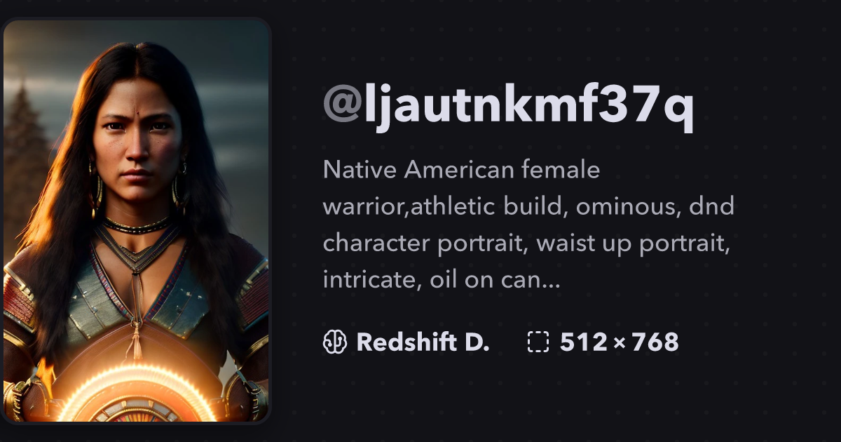 Native American female warrior,athletic build, omi