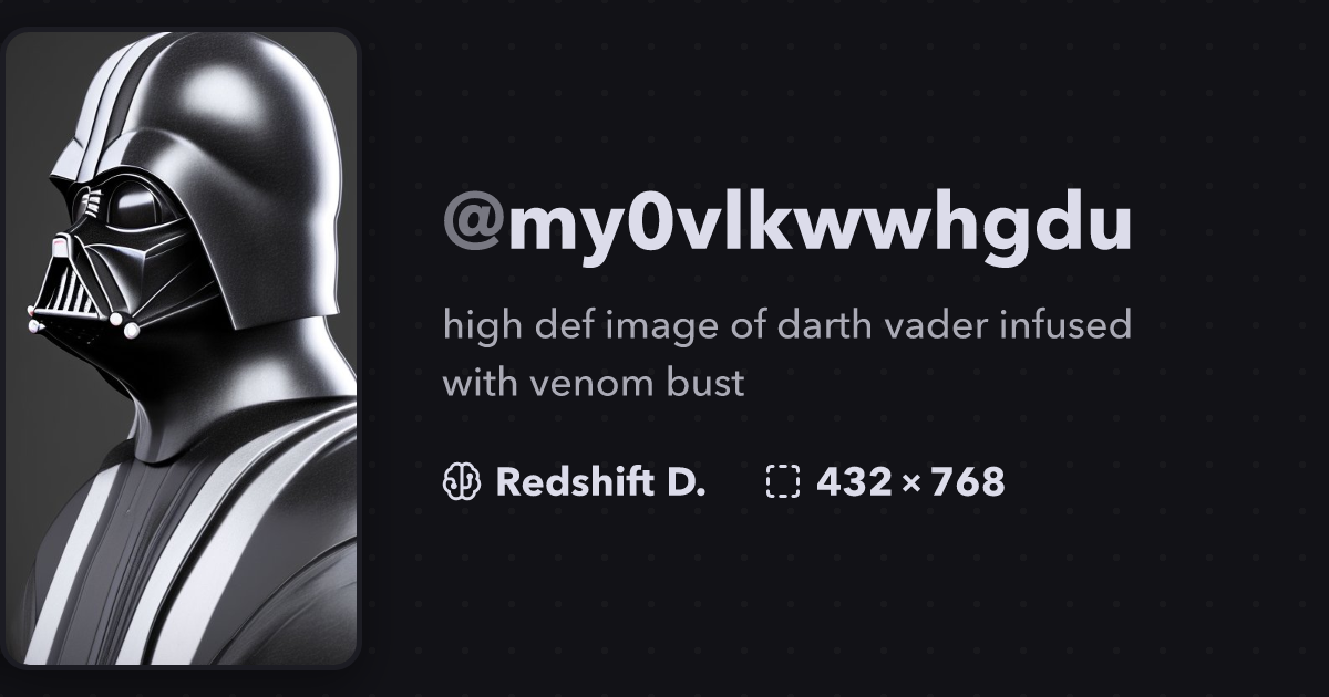 High def image of darth vader infused with venom b