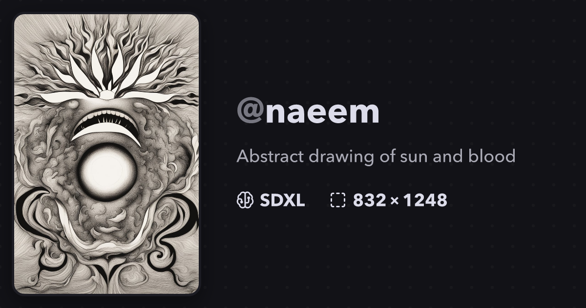 Abstract drawing of sun and blood | @naeem